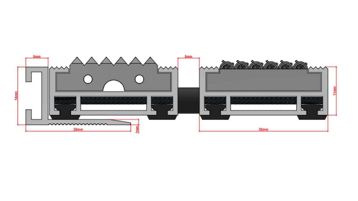 System-R/G 11/30 mm (ryps/guma)