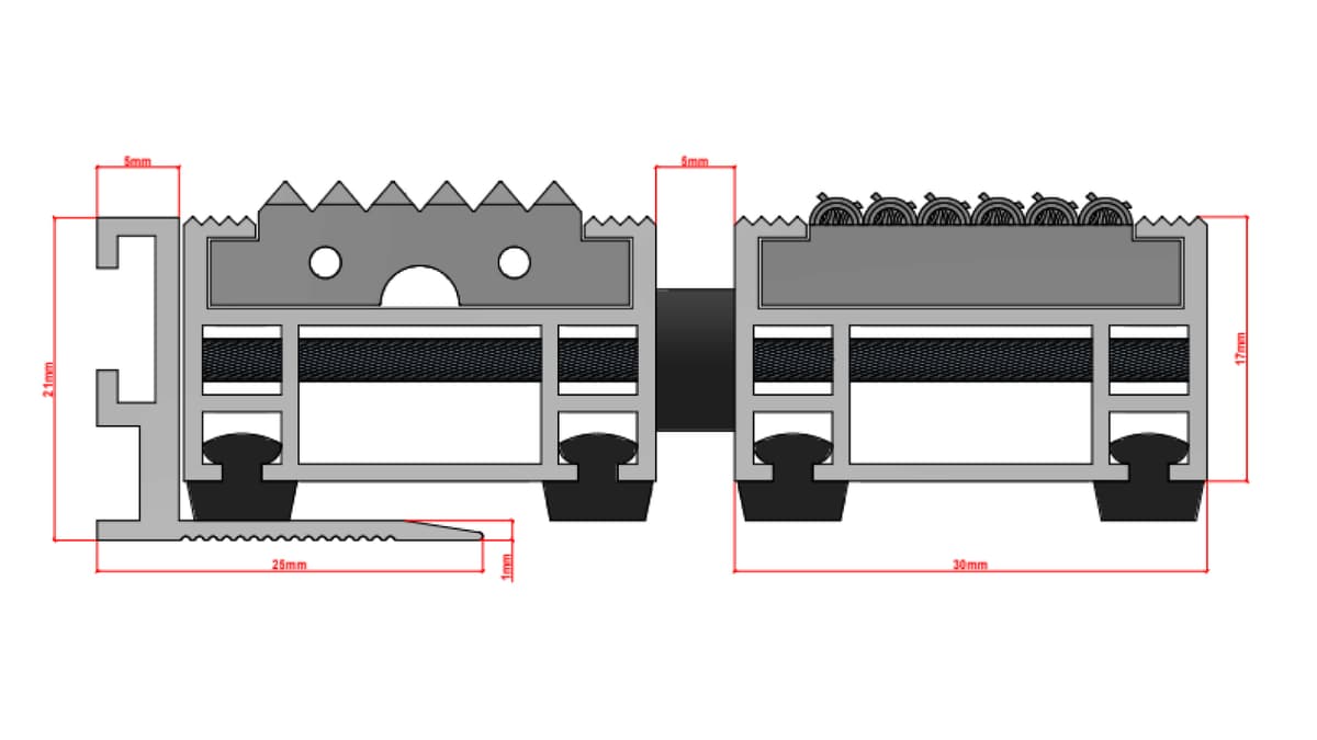 System-R/G 17/30 mm (ryps/guma)