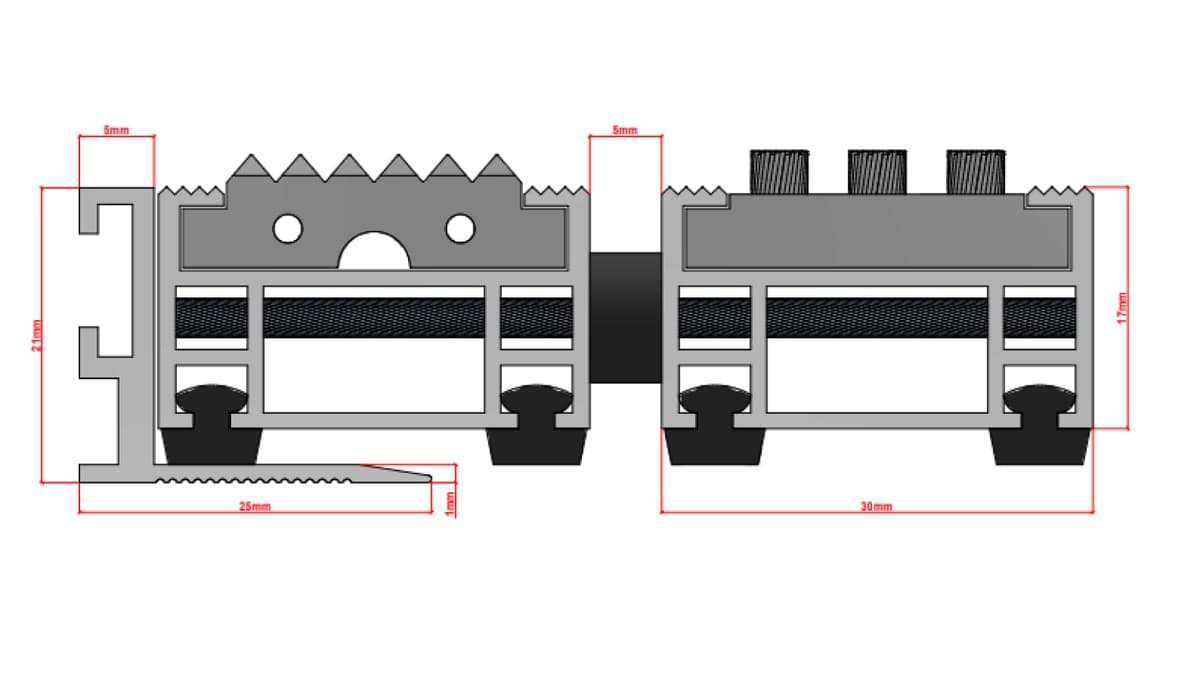 System-G/S 17/30 mm (guma/szczotka)