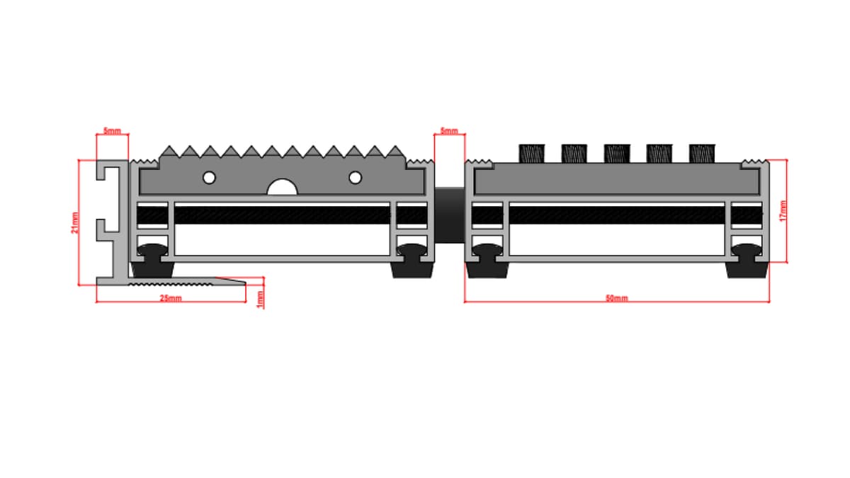 System-G/S 17/50 mm Premium (guma/szczotka)