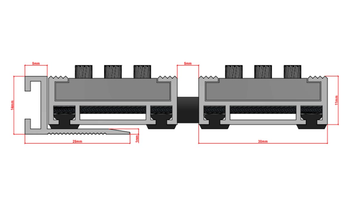 System-R/S 11/30 mm (ryps/szczotka)